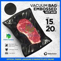 Gambar PLASTIK VACUUM VACUM EMBOS EMBOSS EMBOSSED DELKOCHOICE HITAM SATUAN - 17CM X 25CM dari PabrikPacking undefined 2 Tokopedia