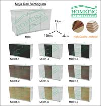 Gambar Meja Rak Kabinet Serbaguna HPL - Coklat Tua Kayu, Model6 dari HOMKING Furniture undefined 1 Tokopedia