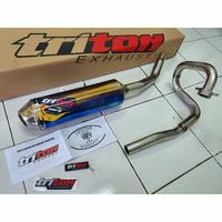 Gambar Knalpot Triton Exhaust Original PRO 5 SERIES fullsystem KLX 230 dari ZONA MUFFLER ORIGINAL undefined 3 Tokopedia