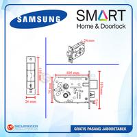 Gambar Samsung Digital Fingerprint Lever Door Lock SHP-DH538 - Cokelat dari Sicurezza Solutions undefined 4 Tokopedia