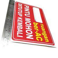 Gambar STIKER DINDING RUANGAN BER AC PINTU MOHON DITUTUP KEMBALI WALL STICKER dari belanjaonlines undefined 3 Tokopedia