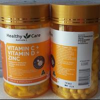 Gambar Healthy Care Vitamin C Vitamin D Zinc / Daya tahan tubuh (90 Tablet) dari BnCshops undefined 3 Tokopedia
