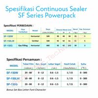 Gambar Powerpack Continuous Sealer Body STAINLESS SF-150W SF-150LW SF-150G Mesin Seal Continue - SF-150LW dari Shine Star Technology undefined 2 Tokopedia