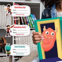 Gambar Stiker nama sampul buku Tulis Tema Boboiboy Galaxy dari Kreatifdp undefined 2 Tokopedia
