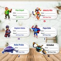 Gambar Stiker nama sampul buku Tulis Tema Boboiboy Galaxy dari Kreatifdp undefined 4 Tokopedia