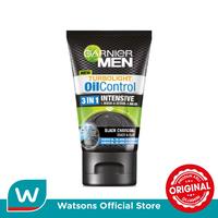 Gambar Garnier Men Turbo Light Oil Control 3 1 Wash+Scrub Charcoal - 100ml dari Watsons Indonesia Official Store undefined 1 Tokopedia