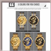 Gambar jam tangan analog pria skmei 9193 rantai bentuk naga original skmei - silver gold dari Jamjamskmei undefined 5 Tokopedia