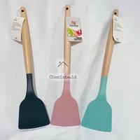 Gambar RAPA SODET SILIKON GAGANG KAYU SPATULA SILIKON GAGANG KAYU - Irus sup dari RatuMama undefined 3 Tokopedia
