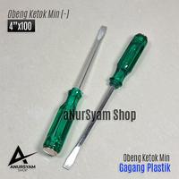 Gambar Obeng Ketok 4 x 100 / Obeng Ketok Min 4" x 100 Gagang Plastik dari aNursyam undefined 1 Tokopedia