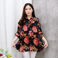 Gambar BAJU ATASAN KEMEJA WANITA JUMBO BIG SIZE XXXL LD 120 MOTIF BUNGA dari Belle Butik undefined 5 Tokopedia