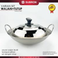 Gambar SUBRON Wajan Penggorengan Stainless Steel Tebal Wok Kuali 36 38 40cm - 38cm dari SUBRON KITCHENWARE undefined 1 Tokopedia