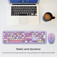 Gambar GOOJODOQ 2.4 Ghz Wireless Keyboard And Mouse Set Round Mixed Color - Blue dari Goojodoq Professionals undefined 3 Tokopedia