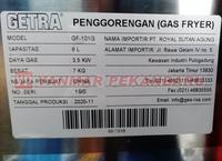 Gambar Gas Deep Fryer GETRA GF-101G dari Yanmar Pekanbaru undefined 3 Tokopedia