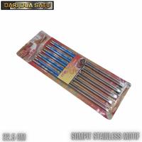 Gambar Sumpit Stainless Steel 1 Set 5 Pasang Motif Warna dan Polos - Merah dari DariDuaSatu undefined 1 Tokopedia