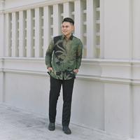 Gambar Baju batik cowok Lengan panjang Dobby lasem PREMIUM MODERN hijau - Hijau, S dari Batik Rangkuty undefined 4 Tokopedia