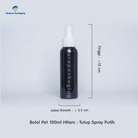 Gambar Botol Spray 100ml Hitam Tutup Putih / Pet 100ml hitam Spray Putih dari mutiarapackaging undefined 1 Tokopedia