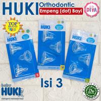 Gambar Isi 3 - Dot Bayi BABY HUKI ORTHODENTIC SILICONE EMPENG blister ortho - L - ( isi 3) dari Little Diva_NEW undefined 1 Tokopedia