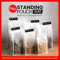 Gambar STANDING POUCH VARIAN KEMASAN FLAT BOTTOM / KEMASAN KOPI MURAH SATUAN - FB CLEAR, 18CM X 26CM dari kilat packing undefined 4 Tokopedia