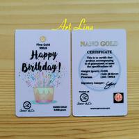 Gambar Sanur Gold Gift Series Mini Gold Logam Mulia 0.025 gram Happy Birthday dari art line undefined 1 Tokopedia