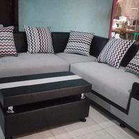 Gambar sofa l abu abu murah dari Anis Jaya Mebel undefined 1 Tokopedia