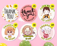 Gambar (126 psc) Stiker Label Thankyou dari Umar Media Percetakan undefined 2 Tokopedia