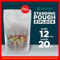 Gambar STANDING POUCH MATTE WINDOW WHITE / PLASTIK KEMASAN SNACK MURAH SATUAN - 16CM X 24CM dari kilat packing undefined 3 Tokopedia