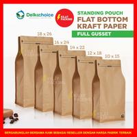 Gambar STANDING POUCH FLAT BOTTOM KRAFT PAPER / KEMASAN SNACK TERMURAH SATUAN - 14CM X 22CM dari kilat packing undefined 3 Tokopedia