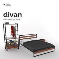 Gambar Divan Minimalis Industrial / Tempat Tidur - sandaran kayu solid dari inti trisno samudro undefined 4 Tokopedia