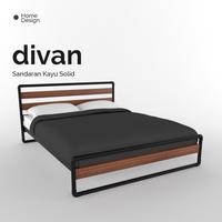 Gambar Divan Minimalis Industrial / Tempat Tidur - sandaran kayu solid dari inti trisno samudro undefined 1 Tokopedia