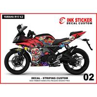 Gambar Decal Stiker Motor Yamaha R15 V2 Full Body Modifikasi 02 dari azza sticker undefined 1 Tokopedia