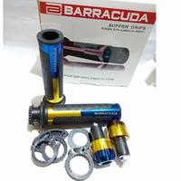 Gambar HANDGRIP BARRACUDA ORIGINAL CNC KULIT PREMIUM TWOTONE PLUS JALU STANG dari JSS AKSESORIES PART undefined 5 Tokopedia