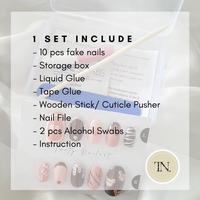 Gambar Abstract Nude Set/Custom Fake Nail/Custom Kuku Palsu/ Press On Nails - Custom, Short Oval dari twnty nailart undefined 4 Tokopedia
