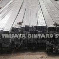 Gambar BESI HOLO HOLLOW GALVANIS 40x80 mm PIPA STALL GALVANIS - Tebal 1.6 mm CD dari Trijaya Bintaro Steel undefined 4 Tokopedia