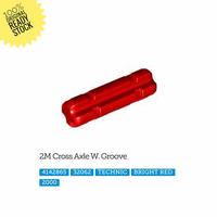 Gambar Lego Part 32062 Technic, Axle 2 Notched - Merah dari Lil-McBrick undefined 1 Tokopedia