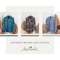 Gambar Agrapana Baju Kemeja Hem Batik Pria Lengan Pendek Premium Modern Bhanu - S dari Agrapana Batik undefined 5 Tokopedia