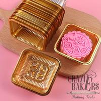 Gambar Tray Mika Mooncake Kue Bulan Plastik Gold - 63-80 g dari Crazie Bakers Baking Tools undefined 3 Tokopedia