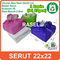Gambar (1 Lusin) 22x22 cm Tas berkat Serut / 1 pack isi 12pcs dari TK. RASEL undefined 2 Tokopedia