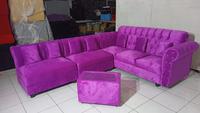 Gambar SOFA 322 KANCING MINIMALIS BLUDRU LAVENDER dari Grosir @furniture undefined 4 Tokopedia