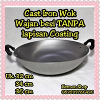 Gambar CAST IRON WOK WAJAN BESI COR 36 CM KUALITAS PREMIUM - 36 cm dari HERMON SHOP undefined 1 Tokopedia