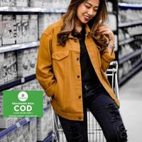 Gambar Jaket jeans denim wanita dewasa warna mustard/kunyit murah berkualitas - mustrad/kunyit, M dari Saenashop99(jaket&amp;celana jeans) undefined 2 Tokopedia