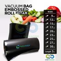 Gambar PLASTIK VAKUM VACUUM VACUM EMBOSS EMBOSSED ROLL BAG HITAM 20 CM x 5 M dari Citra Packaging undefined 1 Tokopedia