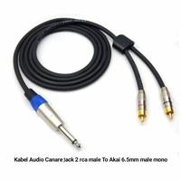 Gambar Kabel Audio Canare 1 Meter 2 Jak RCA Male To Jak Akai 6,5mm Male Mono - 1 meter dari hens cam shop undefined 1 Tokopedia