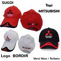 Gambar Topi MITSUBISHI logo Bordir topi sport warna hitam putih merah dari SUGOIshop undefined 1 Tokopedia