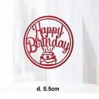 Gambar Hiasan Kue Ulang Tahun Tulisan Happy Birthday Cake Topper Bulat dari VIMEL-VN undefined 1 Tokopedia