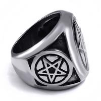 Gambar CINCIN TITANIUM PENTAGRAM FREEMASON PRIA WANITA BINTANG SEGILIMA C316 dari Monark Indonesia undefined 2 Tokopedia