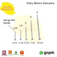 Gambar Paku Beton putih Galvanis 1" 2" 3" 4" 2cm, 3cm, 4cm, 5cm, 7cm, 10cm - 3cm dari Solusi Perkakas undefined 1 Tokopedia