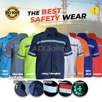 Gambar Wearpack Safety Baju Kerja Lapangan Lengan Pendek Merk ATX Abu Abu dari ATX SAFETY undefined 5 Tokopedia