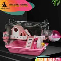 Gambar LUXURY CAGE CRYSTAL CLEAR ACRYLIC / KANDANG HAMSTER AKRILIK - Merah Muda dari Animal Friends ID undefined 1 Tokopedia