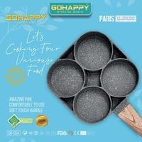 Gambar PANCI TELUR OMELET 4 Lubang FDA Gohappy Paris GHC54 Omelete grill pan - GH4LOMELETCREAM dari UNIKEY undefined 4 Tokopedia