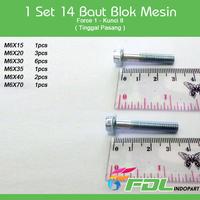 Gambar [ PAKET ] 1 SET 14 BAUT -BLOK MESIN- KIRI-KANAN MOTOR YAMAHA FORCE 1 dari King Garagge undefined 3 Tokopedia